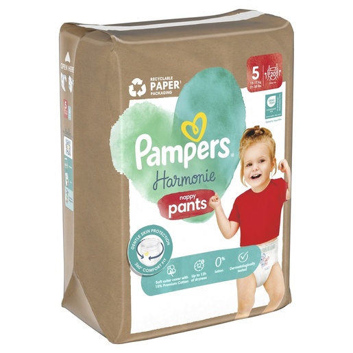 Pampers Harmonie Pants pelene, vel. 5 (12-17kg), 20 kom