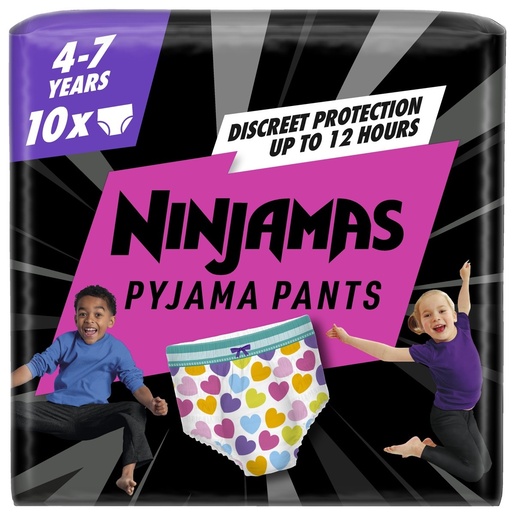 Pampers Ninjamas Pyjama Pants Heart pelene, vel. 3 (17-30kg), 10 kom