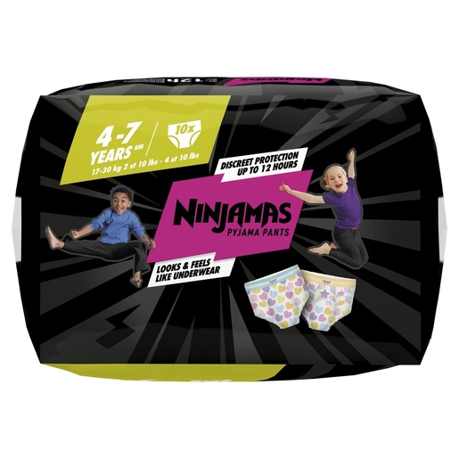 Pampers Ninjamas Pyjama Pants Heart pelene, vel. 3 (17-30kg), 10 kom