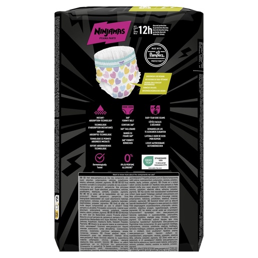 Pampers Ninjamas Pyjama Pants Heart pelene, vel. 3 (17-30kg), 10 kom