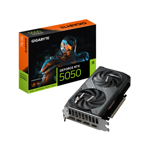 Grafička kartica Gigabyte, WINDFORCE OC nVidia GeForce RTX 5050 8GB GDDR6, PCIe 5.0, 1x DisplayPort, 1x HDMI (GV-N5050WF2OC-8GD)