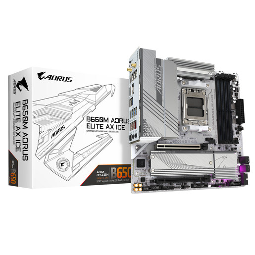 Matična ploča Gigabyte B650M A ELITE AX ICE, AMD B650, AM5, mATX (B650M A ELITE AX ICE)