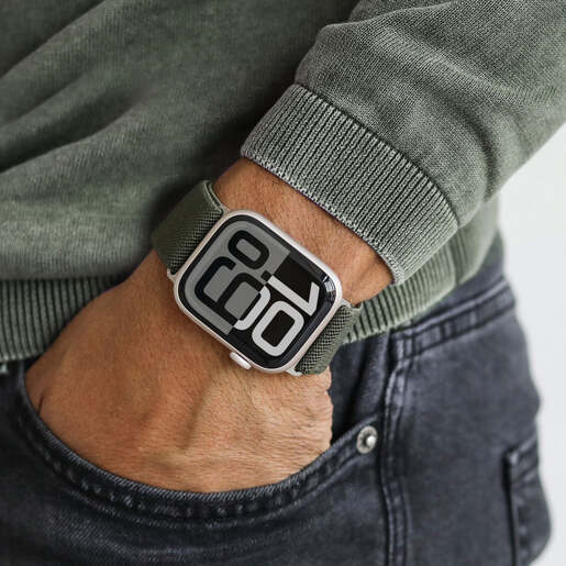 Vonmählen zamjenski remen za Apple Watch 40/41/42 mm, Olive Classic Nylon Loop, One Size