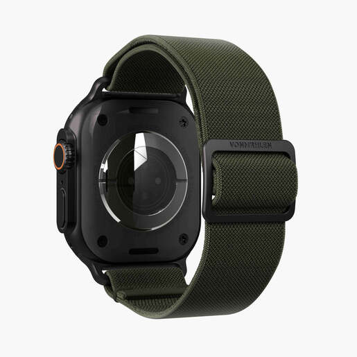 Vonmählen zamjenski remen za Apple Watch 40/41/42 mm, Olive Black Classic Nylon Loop, One Size