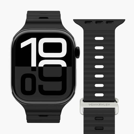 Vonmählen zamjenski remen za Apple Watch 44/45/46/49 mm, Black Wave Band 2, One Size