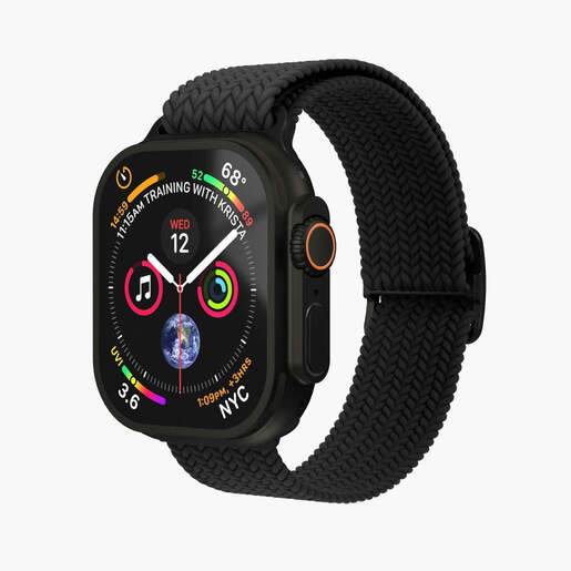 Vonmählen zamjenski remen za Apple Watch 44/45/46/49 mm, All Black Woven Loop, One Size