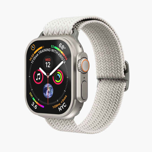 Vonmählen zamjenski remen za Apple Watch 44/45/46/49 mm, Cream Woven Loop, One Size