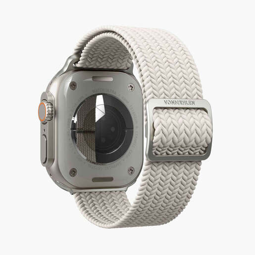 Vonmählen zamjenski remen za Apple Watch 44/45/46/49 mm, Cream Woven Loop, One Size