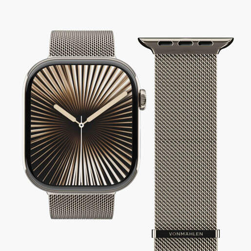 Vonmählen zamjenski remen za Apple Watch 44/45/46/49 mm, Desert Sand Milanese Loop 2, One Size