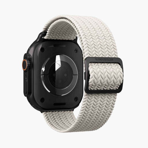 Vonmählen zamjenski remen za Apple Watch 44/45/46/49 mm, Cream Black Woven Loop, One Size