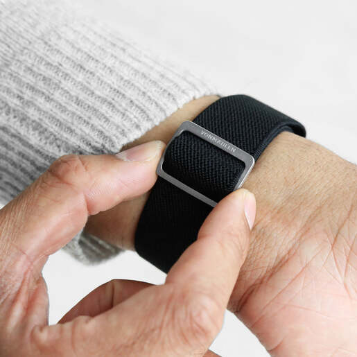 Vonmählen zamjenski remen za Apple Watch 44/45/46/49 mm, Black Classic Nylon Loop, One Size