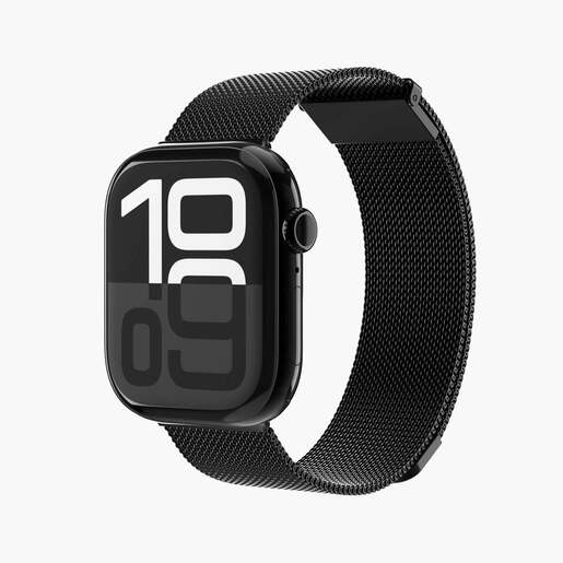 Vonmählen zamjenski remen za Apple Watch 44/45/46/49 mm, Black Milanese Loop 2, One Size