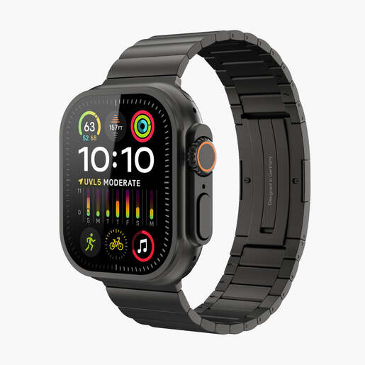 Vonmählen zamjenski remen za Apple Watch 44/45/46/49 mm, Black Link Bracelet Pro, One Size