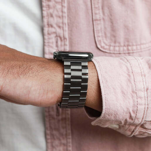 Vonmählen zamjenski remen za Apple Watch 44/45/46/49 mm, Granite Gray Link Bracelet 2, One Size