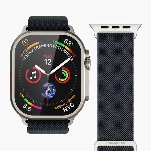 Vonmählen zamjenski remen za Apple Watch 40/41/42 mm, Navy Classic Nylon Loop, One Size