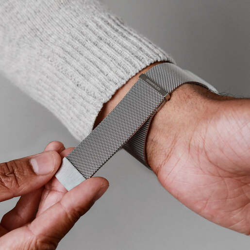 Vonmählen zamjenski remen za Apple Watch 40/41/42 mm, Silver Milanese Loop 2, One Size