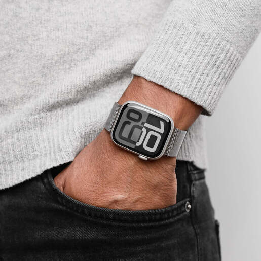 Vonmählen zamjenski remen za Apple Watch 40/41/42 mm, Silver Milanese Loop 2, One Size