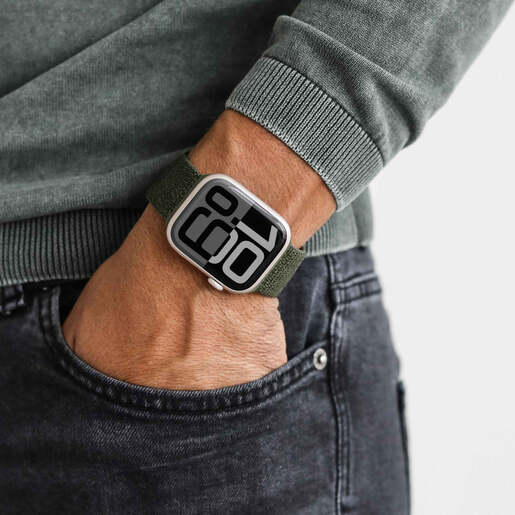 Vonmählen zamjenski remen za Apple Watch 44/45/46/49 mm, Olive Fitness Loop 2, One Size