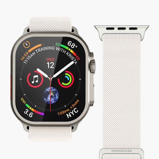 Vonmählen zamjenski remen za Apple Watch 40/41/42 mm, Cream Classic Nylon Loop, One Size