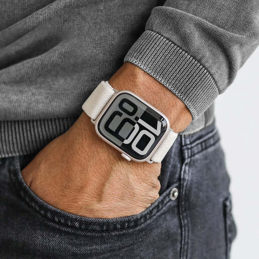 Vonmählen zamjenski remen za Apple Watch 40/41/42 mm, Cream Classic Nylon Loop, One Size