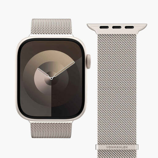 Vonmählen zamjenski remen za Apple Watch 44/45/46/49 mm, Champagne Milanese Loop 2, One Size