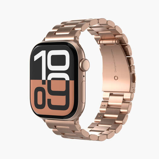 Vonmählen zamjenski remen za Apple Watch 44/45/46/49 mm, Rose Gold Link Bracelet 2, One Size