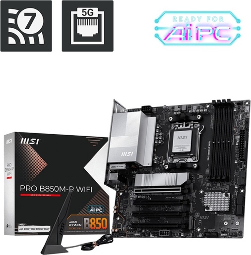 Matična ploča MSI PRO B850M-P WIFI, AM5, AMD B850, mATX