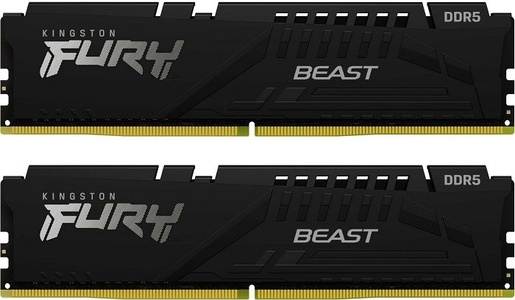 Memorija Kingston 32GB DDR5 5600MHz, (2x16GB), FURY Beast Black (KF556C36BBEK2-32)