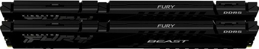 Memorija Kingston 32GB DDR5 5600MHz, (2x16GB), FURY Beast Black (KF556C36BBEK2-32)