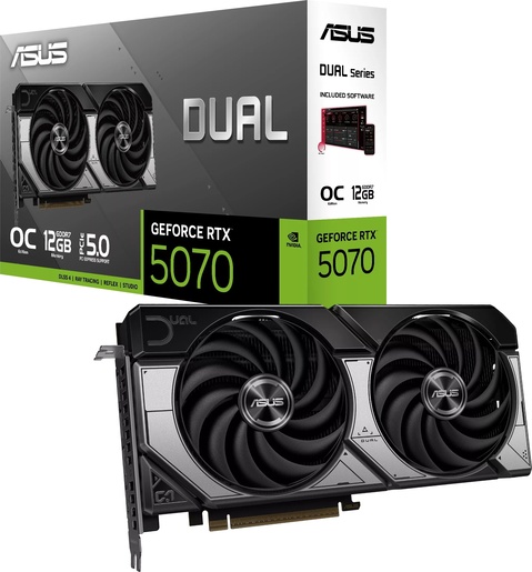 Grafička kartica Asus DUAL-RTX5070-O12G, nVidia GeForce RTX 5070 OC Edition 12GB GDDR7, PCIe 5.0, 3x DisplayPort, 1x HDMI (90YV0M17-M0NA00)