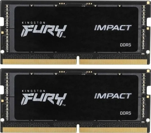 Memorija Kingston 32GB DDR5 5600MHz, (2x16GB), SO-DIMM FURY Impact (KF556S40IBK2-32)