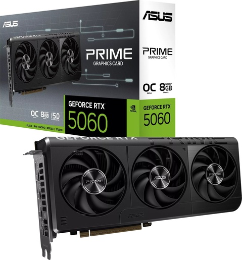 Grafička kartica Asus PRIME-RTX5060-O8G, nVidia GeForce RTX 5060 OC Edition 8GB GDDR7, PCIe 5.0, 3x DisplayPort 2.1b, 1x HDMI (90YV0N10-M0NA00)