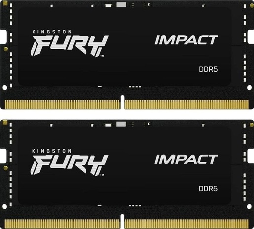 Memorija Kingston 32GB DDR5 6000MHz, (2x16GB), SO-DIMM FURY Impact XMP (KF560S38IBK2-32)