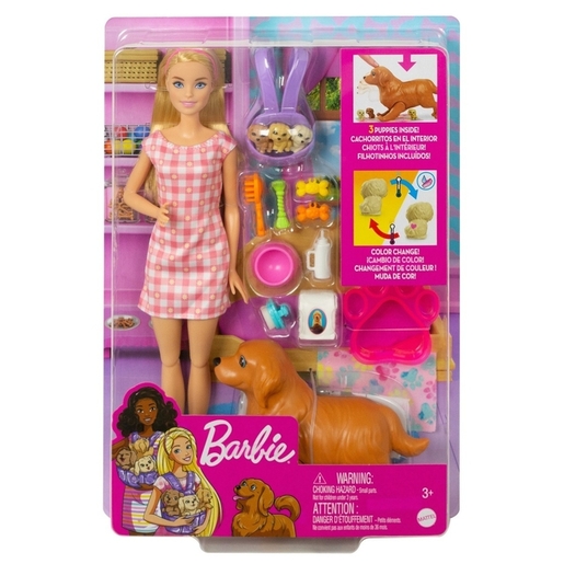 Barbie lutka sa psom i štencima, set