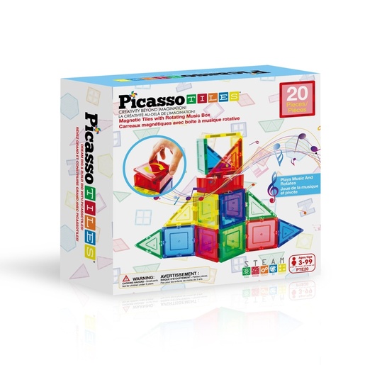 Picasso Tiles set sa zvukovima, set za igru, 20 kom