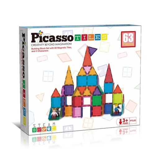 Picasso Tiles, set s kockicama, 63 kom