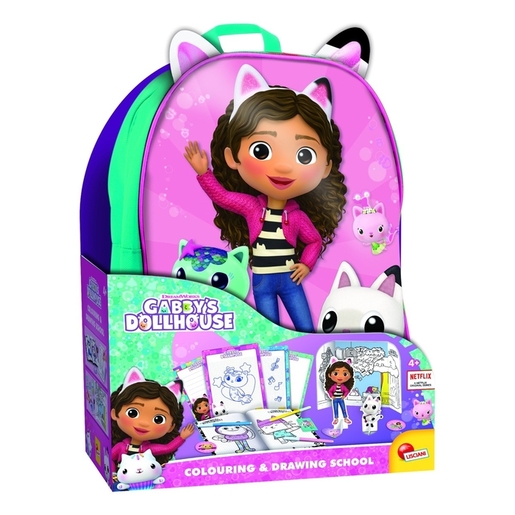 Gabby's Dollhouse Mačkoruksak, ruksak s priborom za crtanje