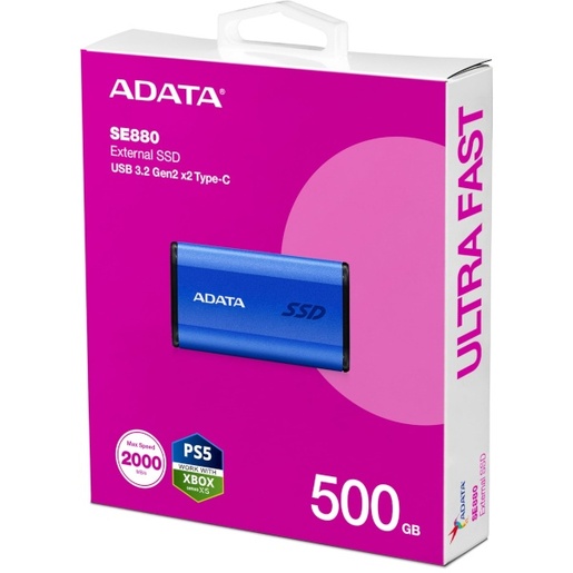 Vanjski SSD ADATA SE880 500GB USB 3.2, ADATA-SE880-500G-B