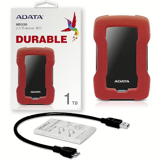 Vanjski tvrdi disk ADATA HD330 1TB USB 3.2, AHD330-1TU31-CRD