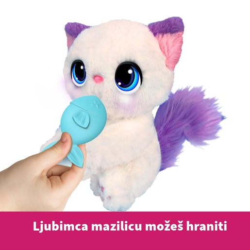 Ljubimci mazilice interaktivni plišanci - maca Chloe, 20cm