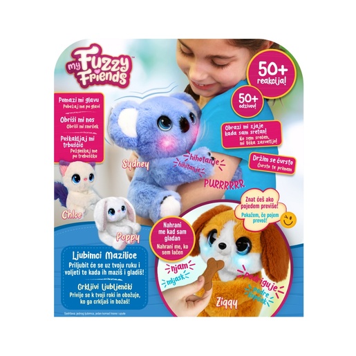 Ljubimci mazilice interaktivni plišanci - maca Chloe, 20cm
