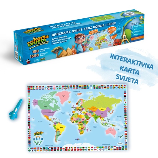 Moja karta svijeta - edukativna interaktivna karta svijeta za djecu