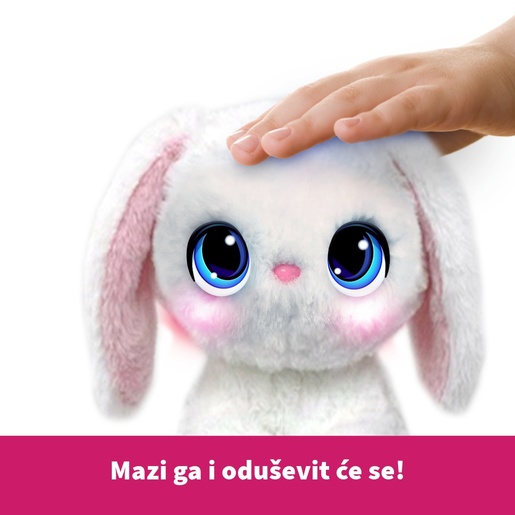 Ljubimci mazilice interaktivni plišanci - zeko Poppy, 20cm