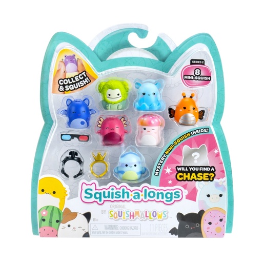 Squishmallows Squish-a-longs set mini figura, u kinu, 8 kom