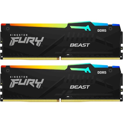 Memorija Kingston 32GB (2x16) DDR5 6000MHz, FURY Beast RGB EXPO, DIMM (KF560C36BBE2AK2-32)