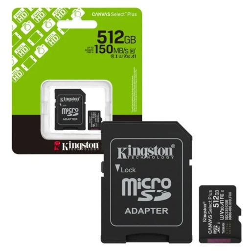 Memorijska kartica Kingston Canvas Select Plus microSD 512GB + adapter (SDCS3/512GB)