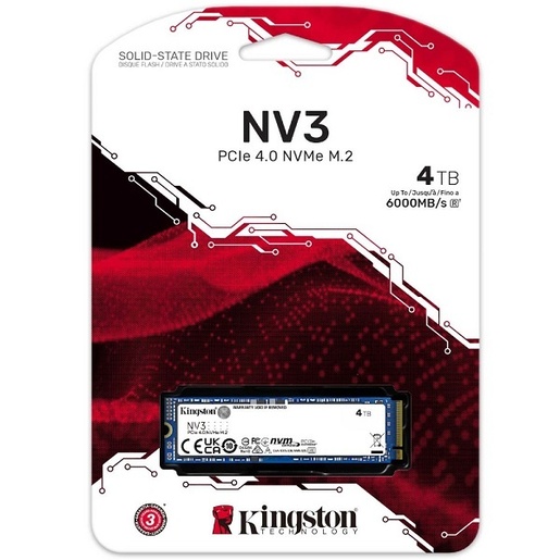 SSD 4TB Kingston NV3 M.2 NVMe (SNV3S/4000G)