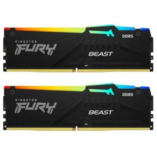 Memorija Kingston 16GB (2x8) DDR5 5600MHz, FURY Beast RGB EXPO, DIMM (KF556C36BBEAK2-16)