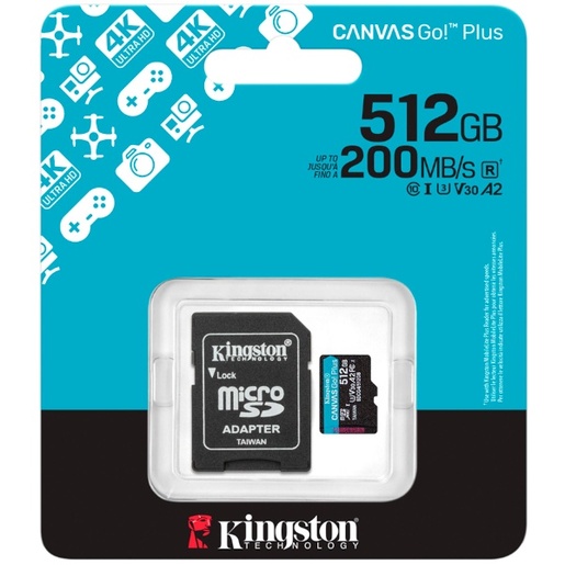 Memorijska kartica Kingston Canvas Go! Plus microSD 512GB + adapter (SDCG4/512GB)