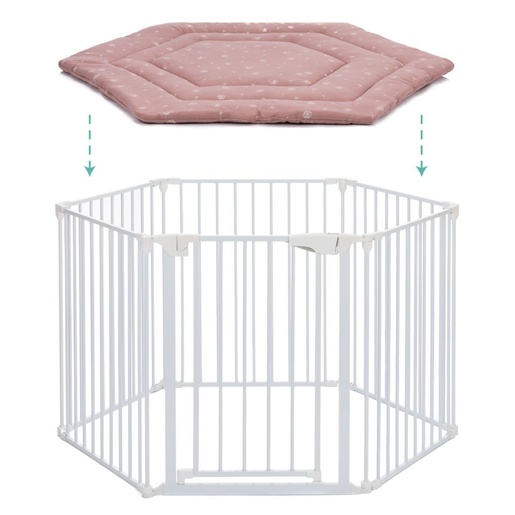 Fillikid podloga Jersey za vrtić Prag/Atena Hexagon, Dandelion pink